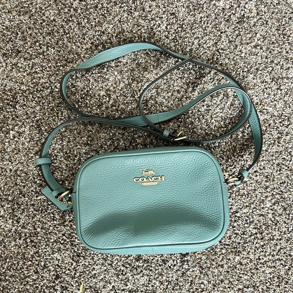 Coach Green Leather Crossbody Bag